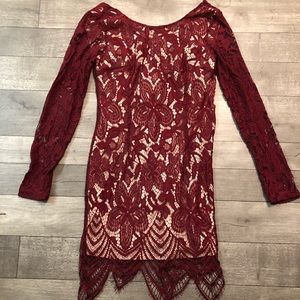 Charlotte Russe red lace dress